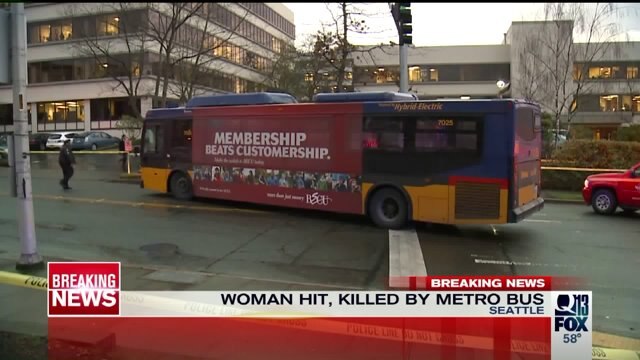 Elderly woman hit, killed by Metro bus
