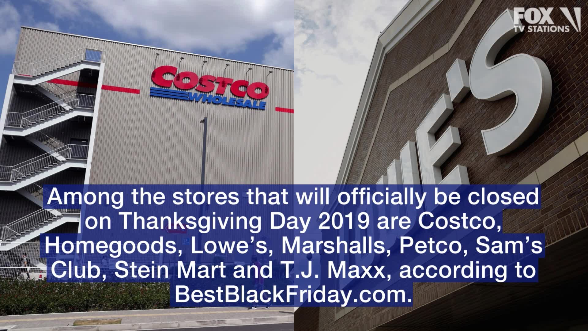 Major retail chains to be closed Thanksgiving