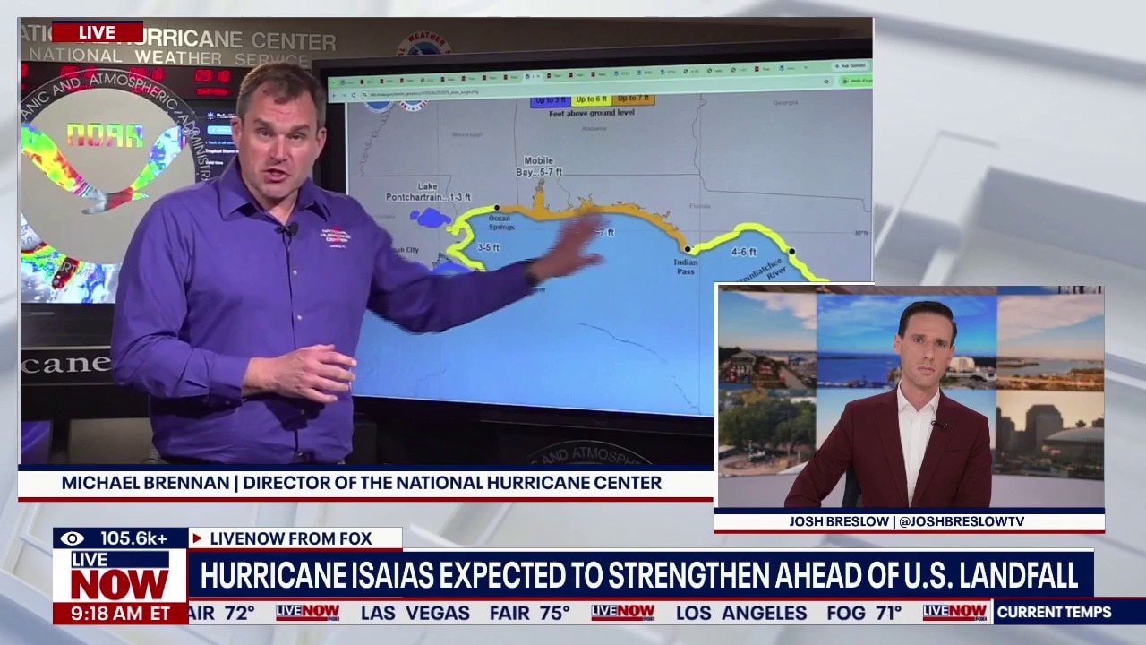 Hurricane Isaias to strengthen ahead of US landfall
