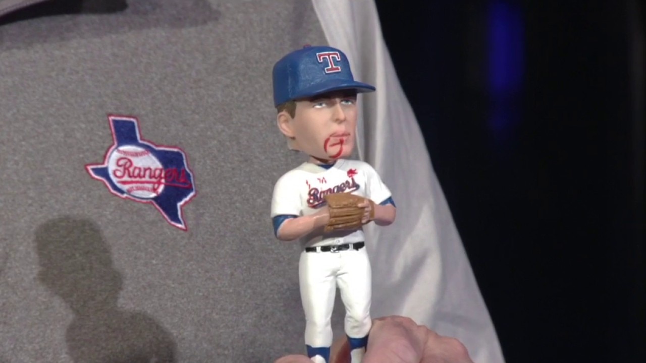 Texas Rangers to give away Nolan Ryan 'bloody lip' bobblehead at Thursday game  