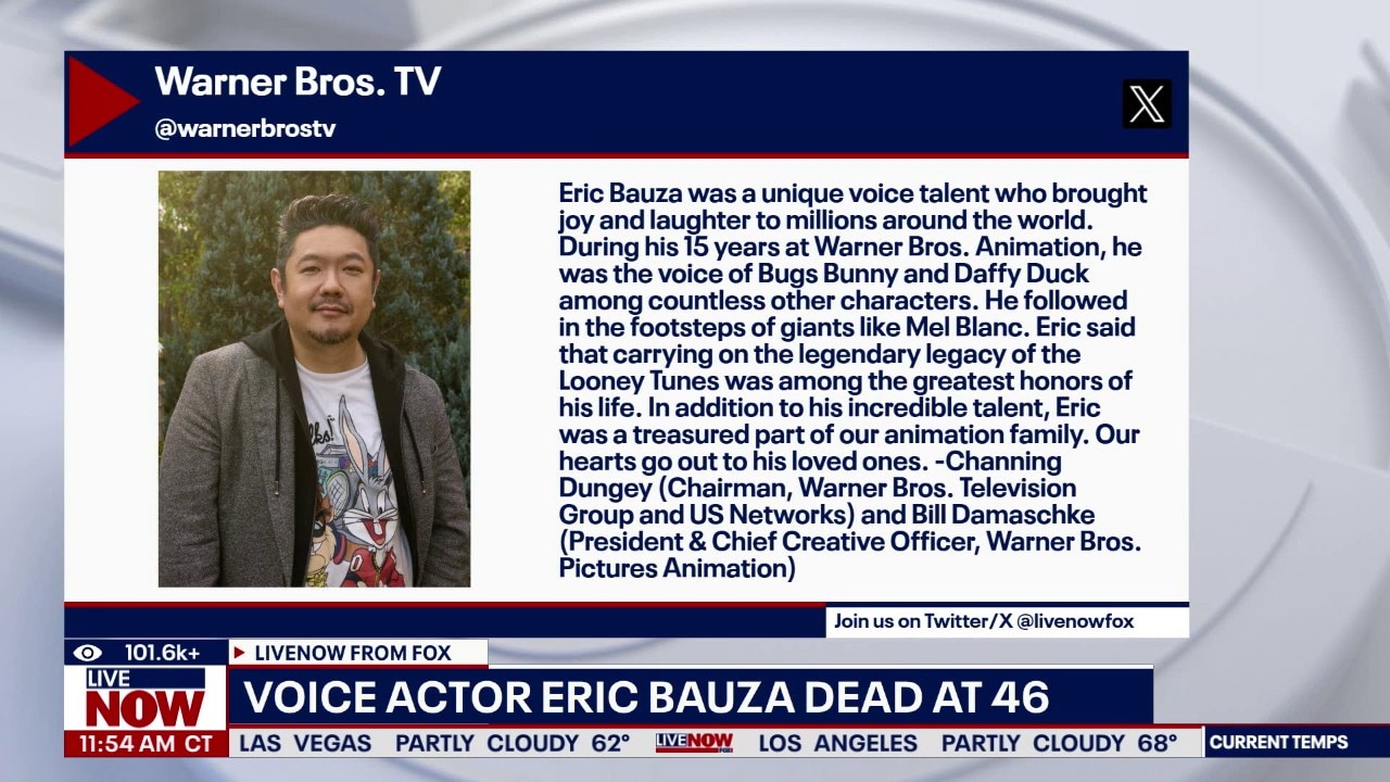 Eric Bauza, voice of Bugs Bunny, dead at 46