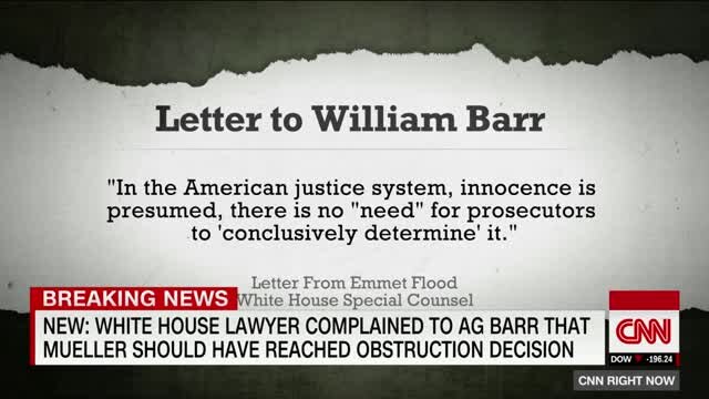 White House complained to Barr about Mueller findings
