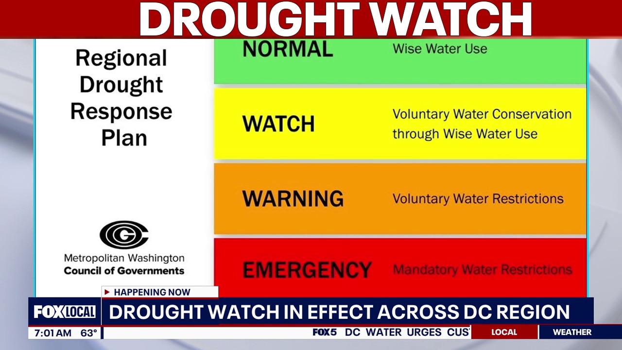 Drought Watch in effect for millions across DMV