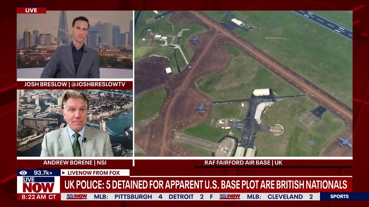 5 men arrested near UK air base used by US in Iran war