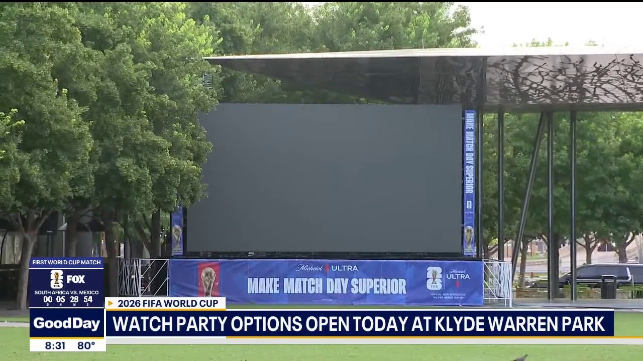 Watch party options open today at Klyde Warren Park
