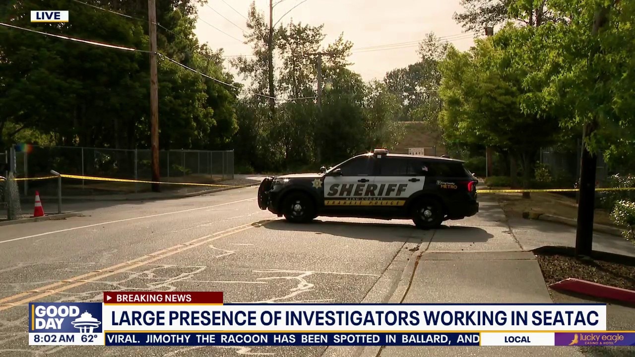 Large presence of investigators, police in SeaTac, WA