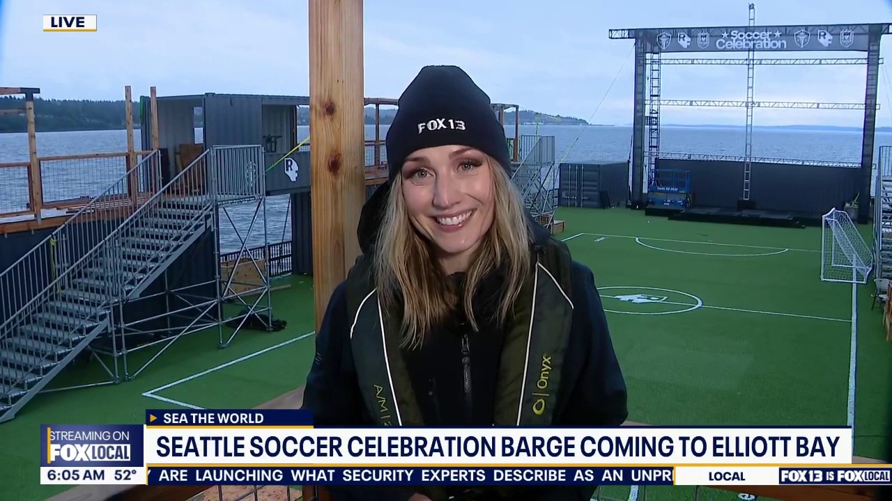 Seattle Soccer Celebration Barge coming to Elliott Bay