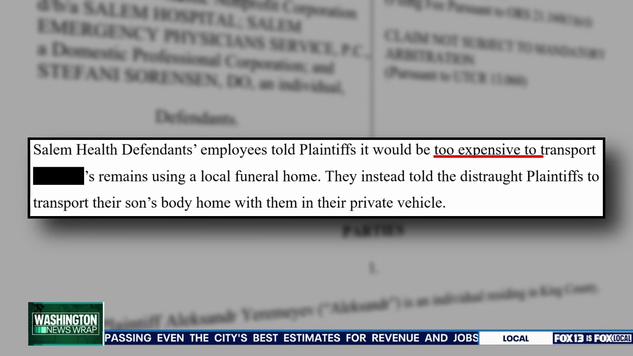 Lawsuit claims Oregon hospital made parents drive dead infant son home