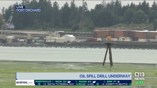 Puget Sound Naval Shipyard conducts oil spill drill