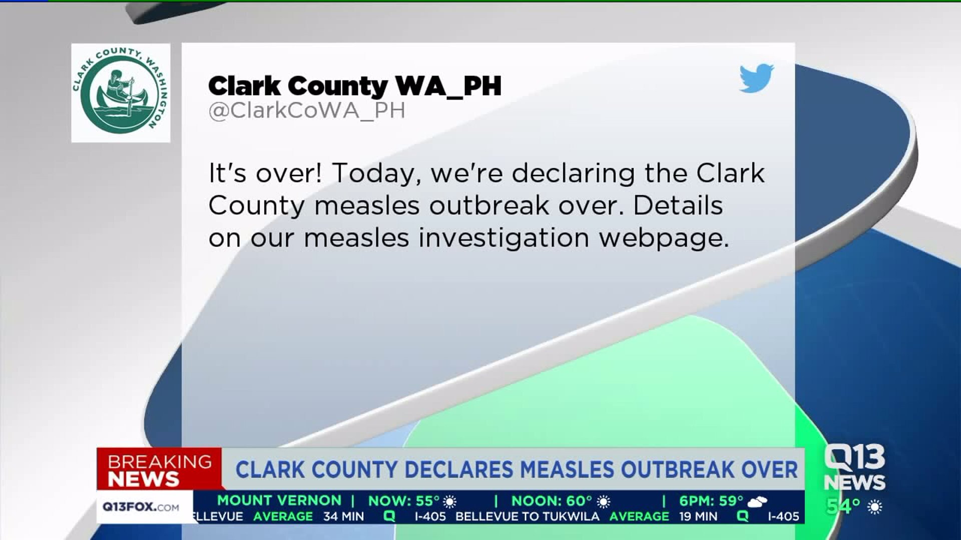 Measles outbreak over in Clark County