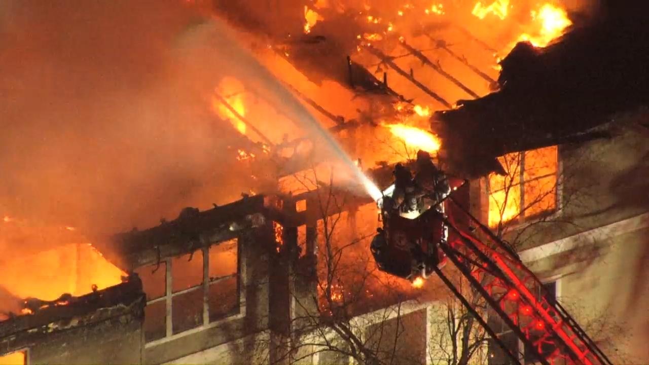 Massive Morrisville apartment fire out after injuring five people, displacing 70 more
