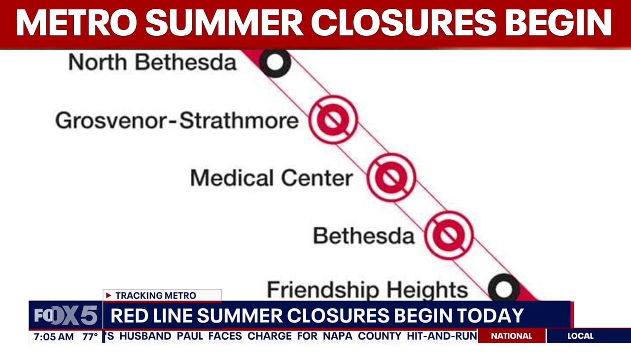 Metro Red Line summer closures begin Monday