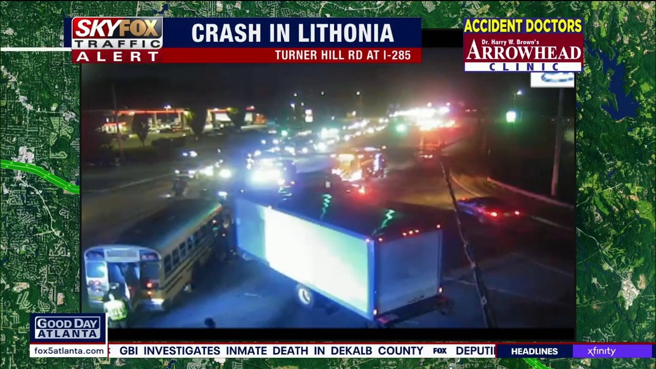 Bus involved in crash near I-20 in Lithonia