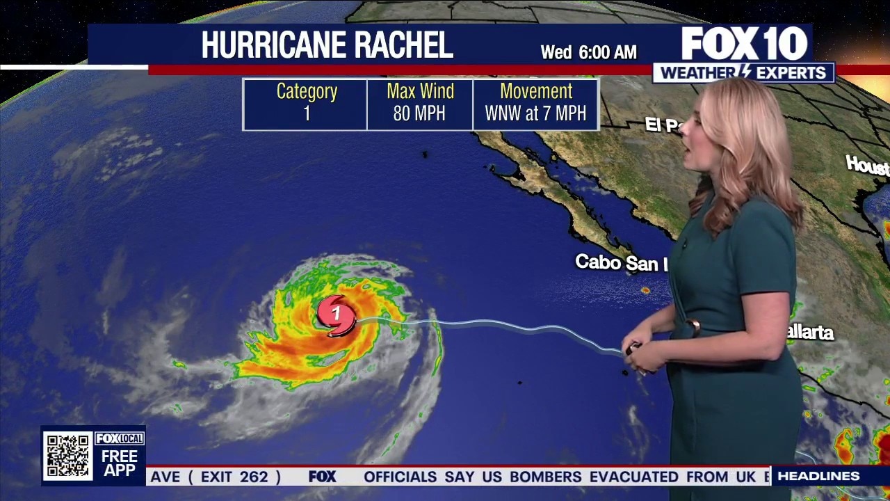 Hurricane Rachel brings rain threat to Arizona