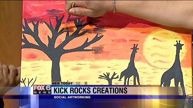 Relax, unwind and create: Kick Rocks Creations brings the painting party to you!