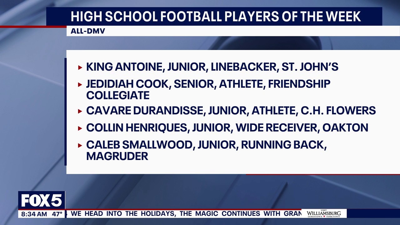 ALL DMV: High school players of the week