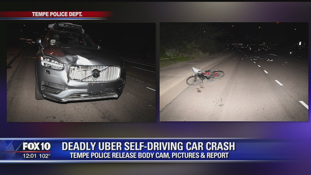 Tempe police release body cam footage, photos from deadly Uber crash