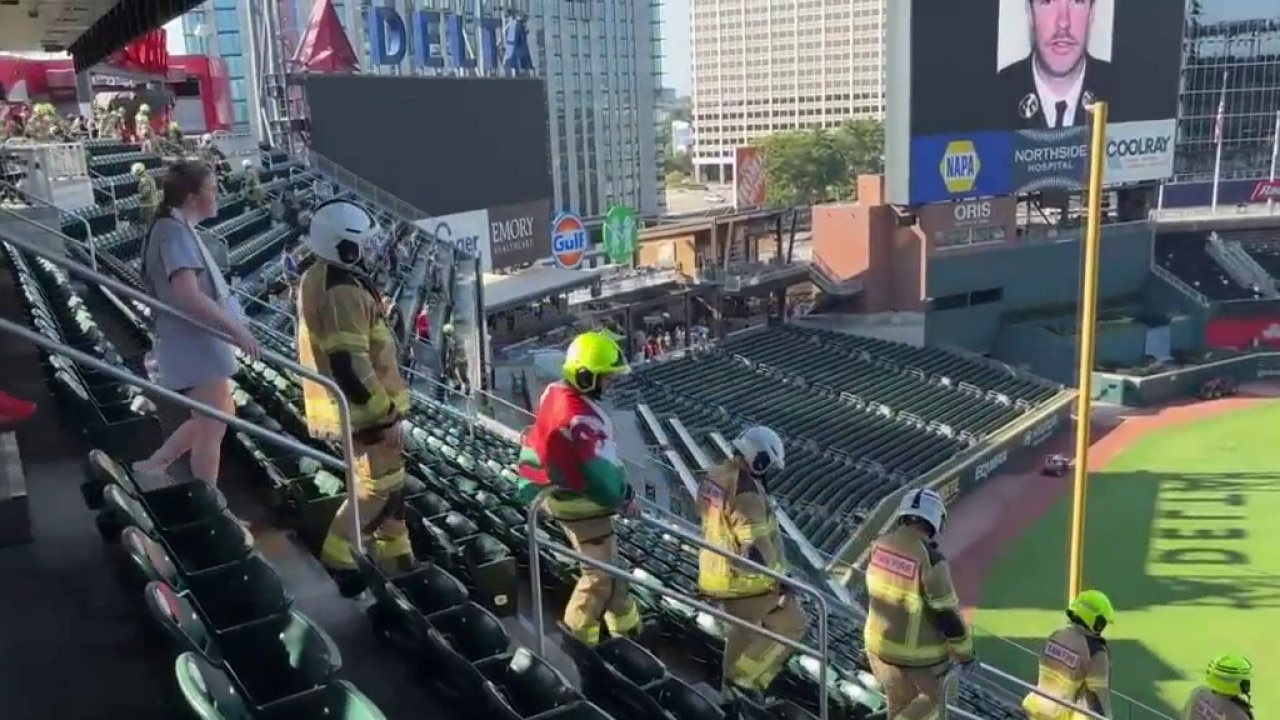 International firefighters honor 9/11 victims at Truist Park