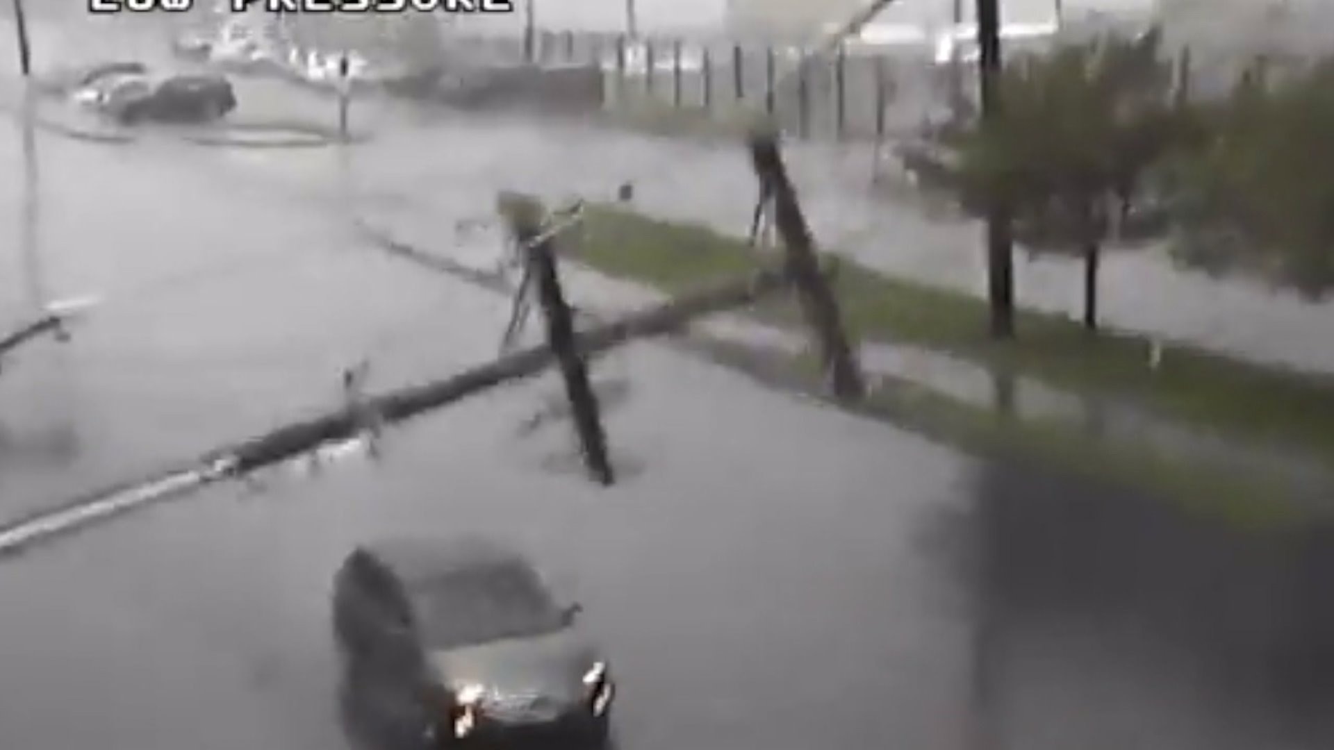 Video shows power pole smash into car in Tukwila, Washington