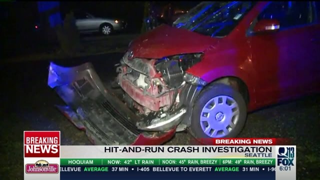 Hit-and-run crash investigation in Seattle