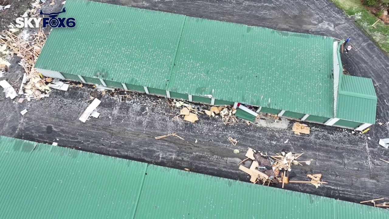 Sussex storm damage as seen from SKYFOX.