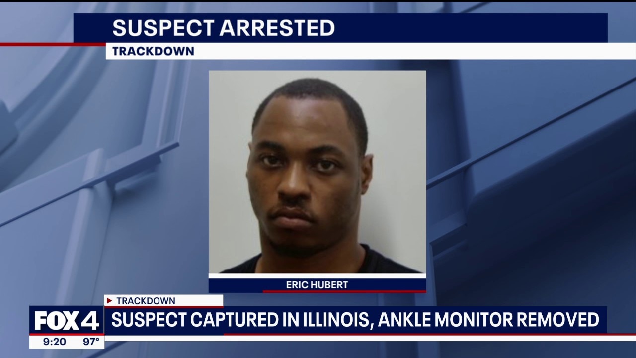 Dallas murder suspect captured in Illinois, cut ankle monitor off