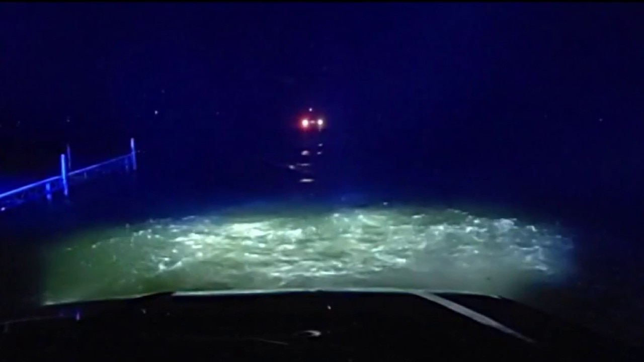 VIDEO: Car crashes into Lake Como following police chase