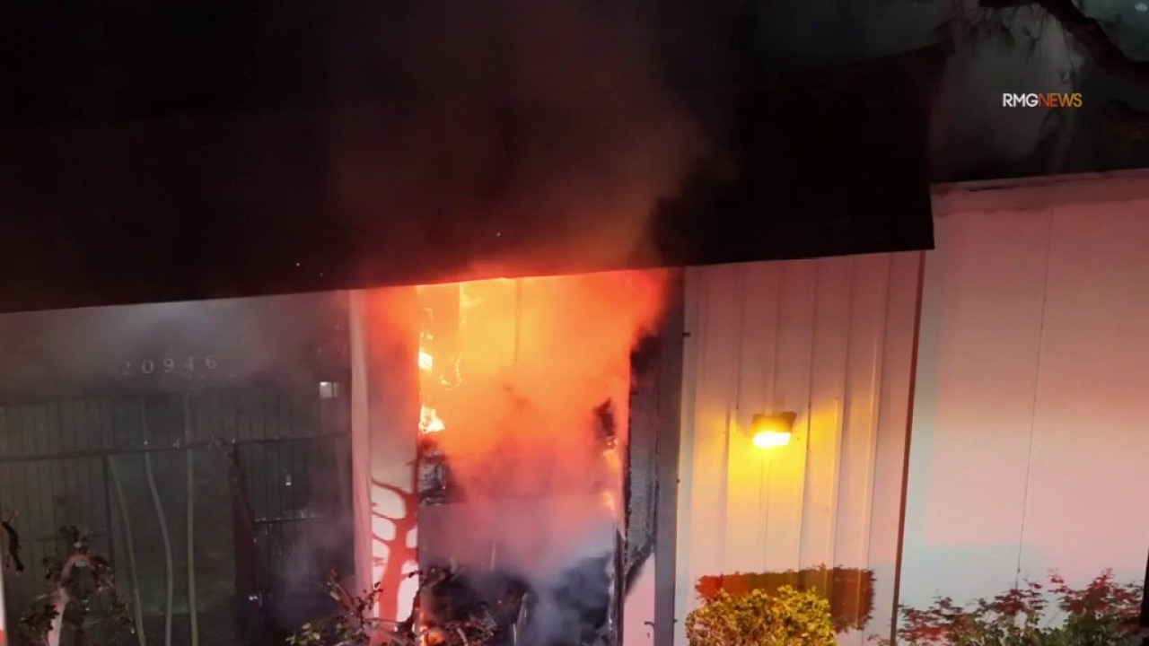 LAFD: Residents climb out window to escape fire