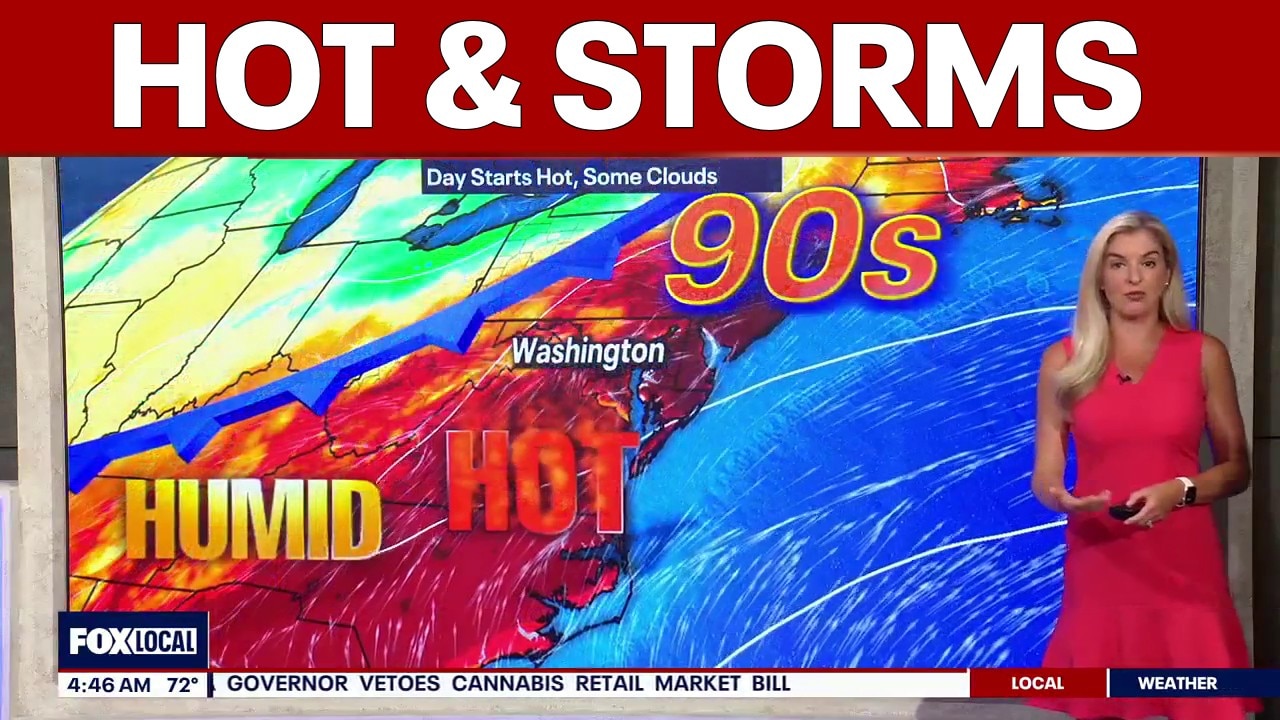 DC weather: Hot, humid Wednesday with showers and thunderstorms