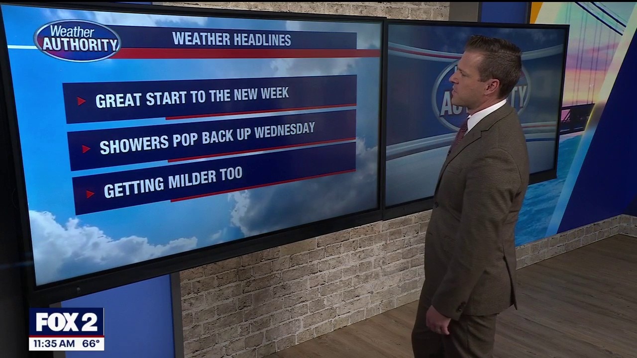 A nice but cooler start to the week