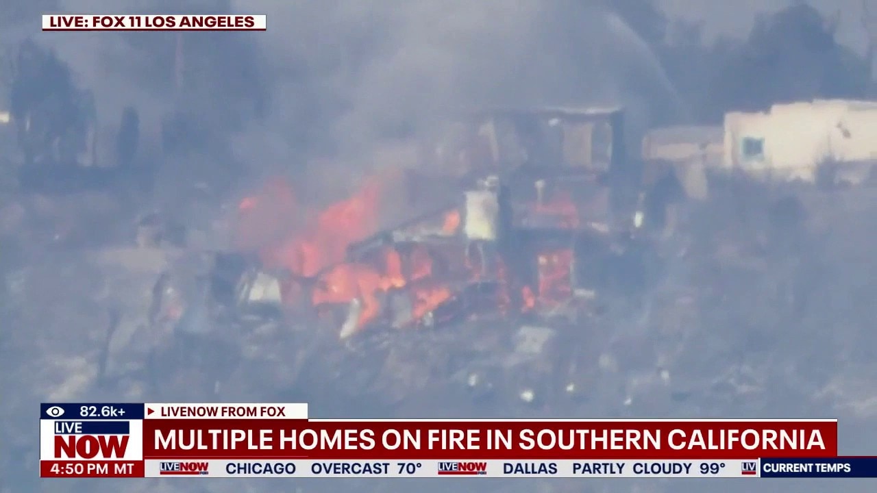 Fire destroys home as owner speaks to FOX 11 Los Angeles