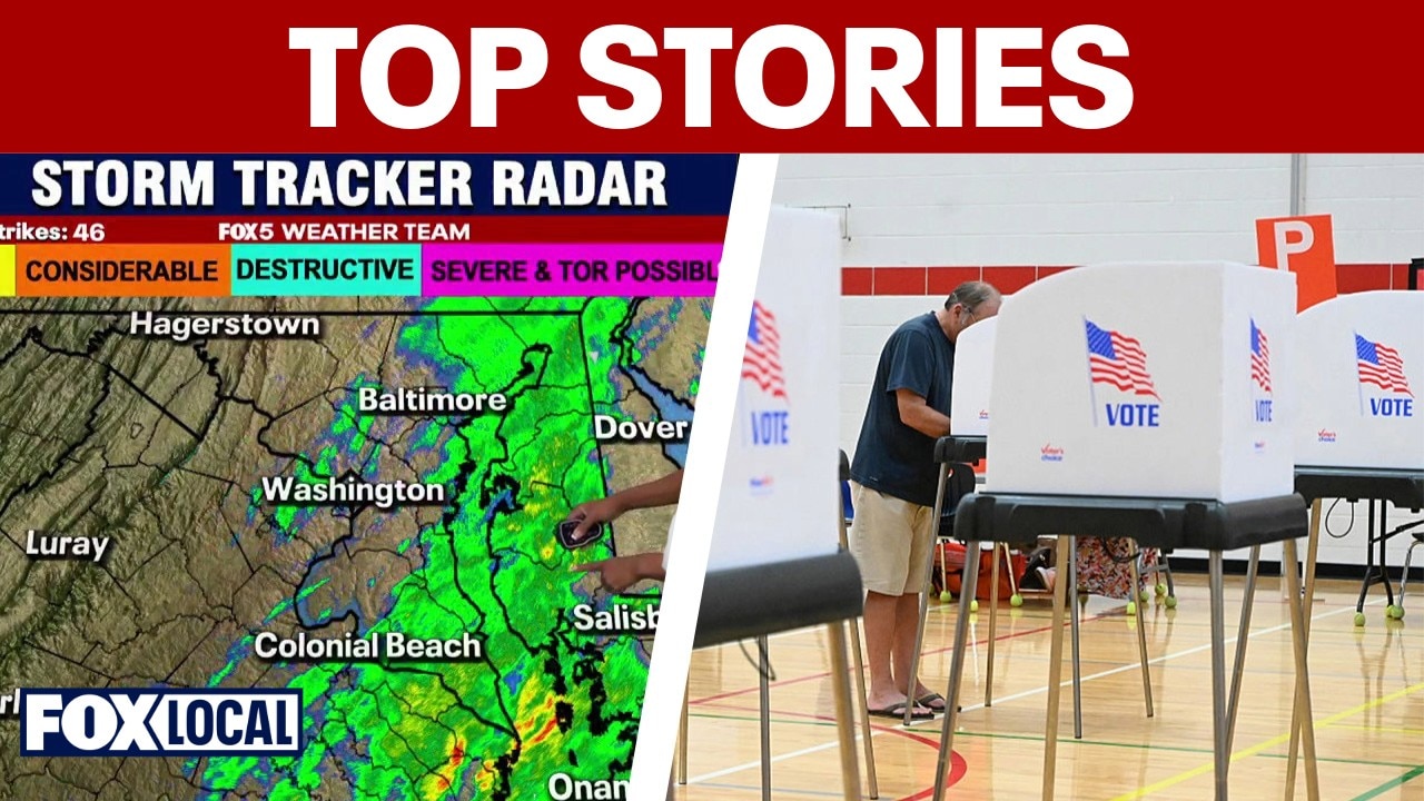 Tracking storms in the DMV; Maryland primary elections