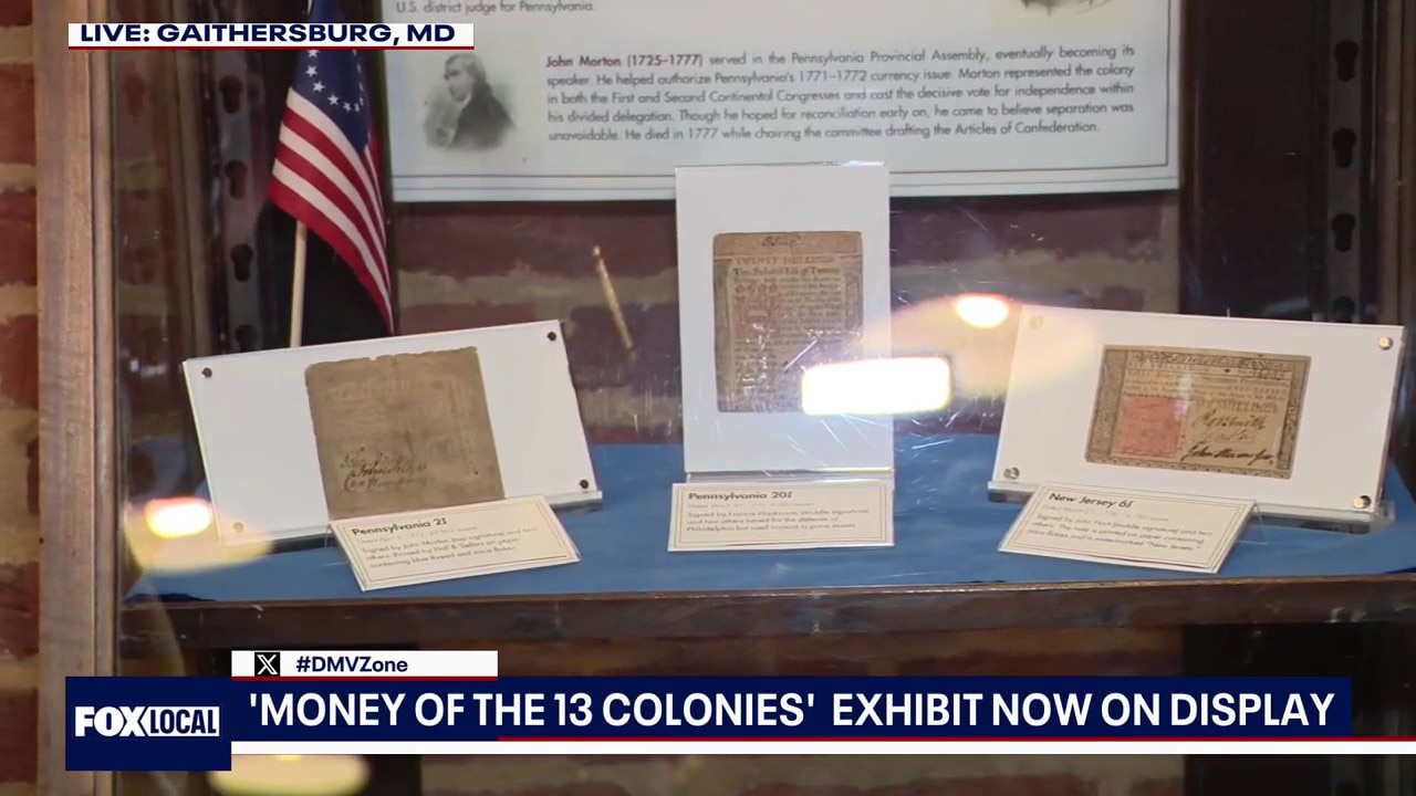 'Money of the 13 Colonies' Exhibit now on display at the Gaithersburg Community Museum