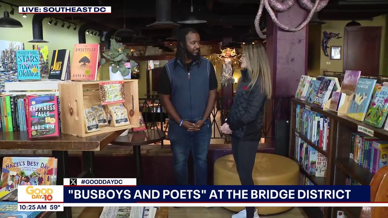 Busboys and Poets outside of The Bridge District