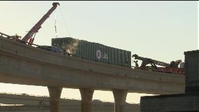 Rolled over truck cleared from I-794