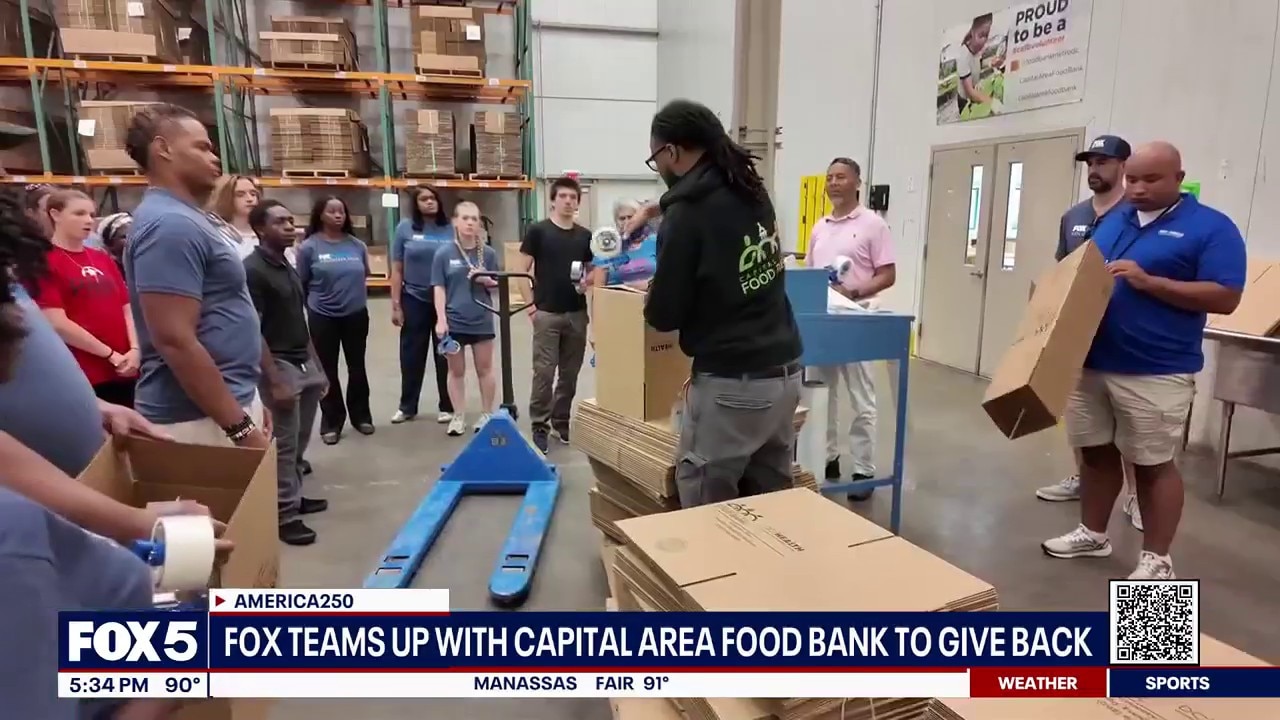 FOX 5 Volunteers With Capital Area Food Bank