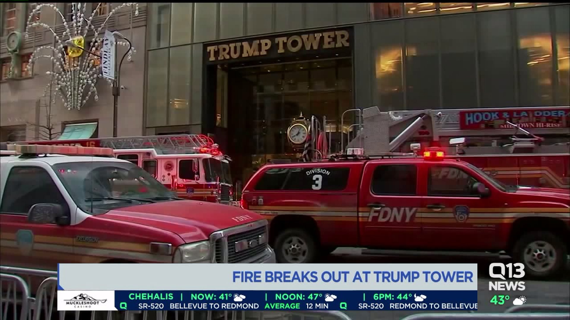 Fire at Trump Tower in New York