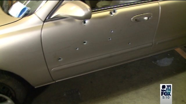 Car shot up in road rage incident