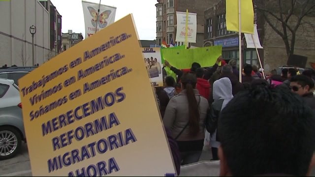 "Our voices count:" March for immigrant, workers` rights in Milwaukee on `May Day`