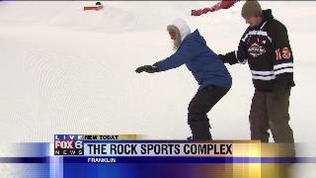 Laura plays in the snow at The Rock Sports Complex