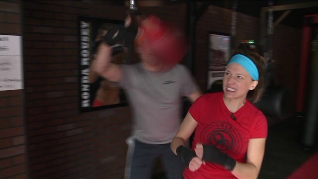 Chip enjoys this kickboxing inspired fitness class