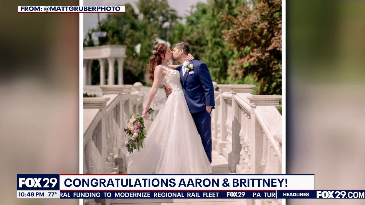 FOX 29 Photographer Aaron marries wife Brittney in beautiful wedding ceremony