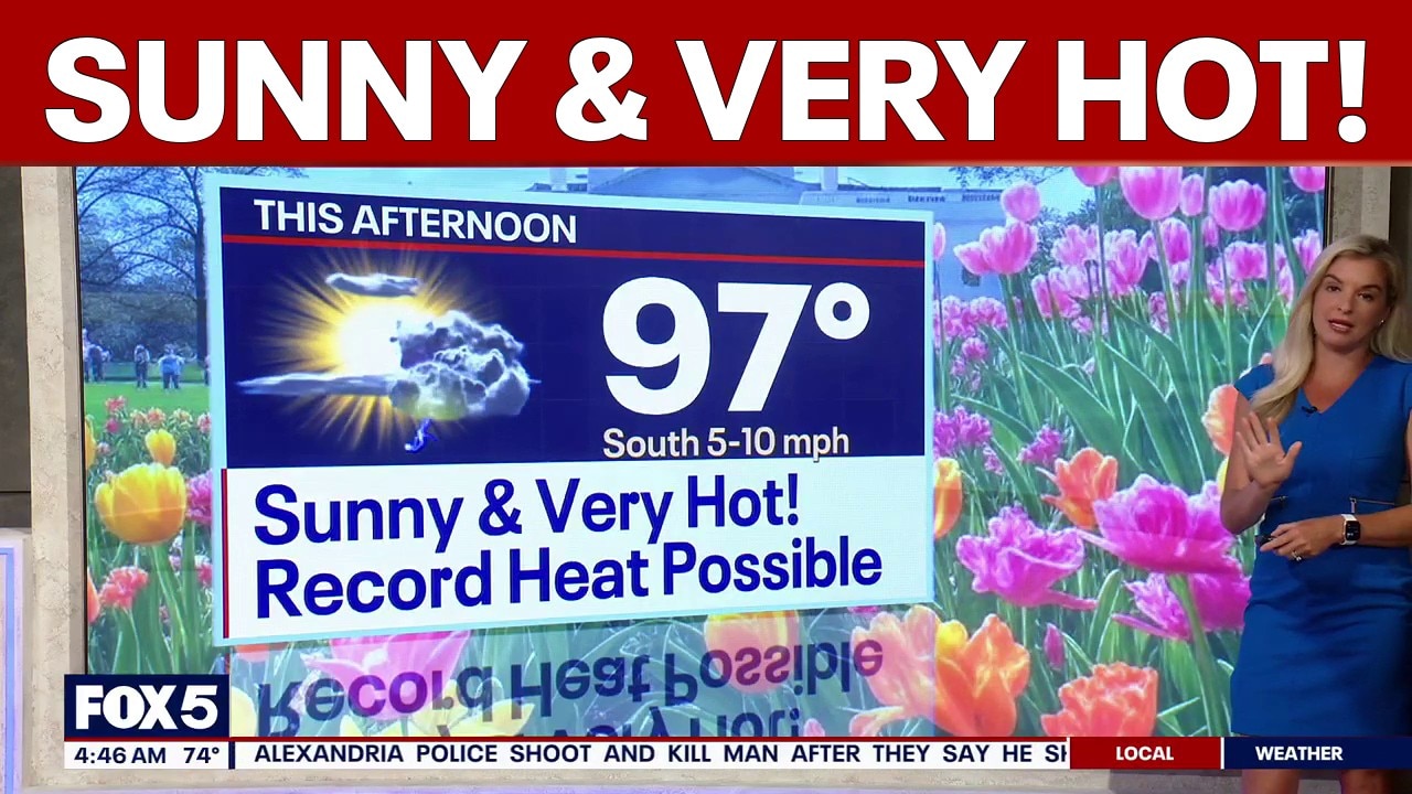 DC weather: Sunny and very hot Tuesday with high near 97 degrees