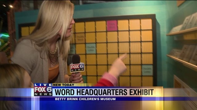 Laura checks out World Headquarters exhibit