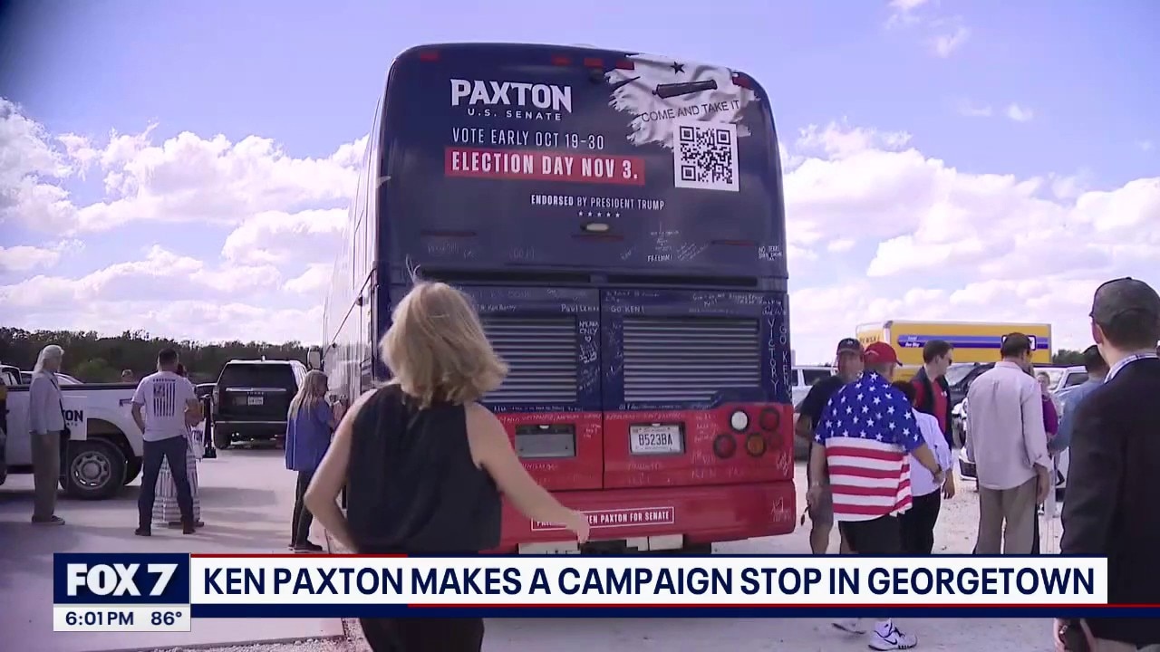 Ken Paxton makes stop in Georgetown as polls show tight Texas Senate race