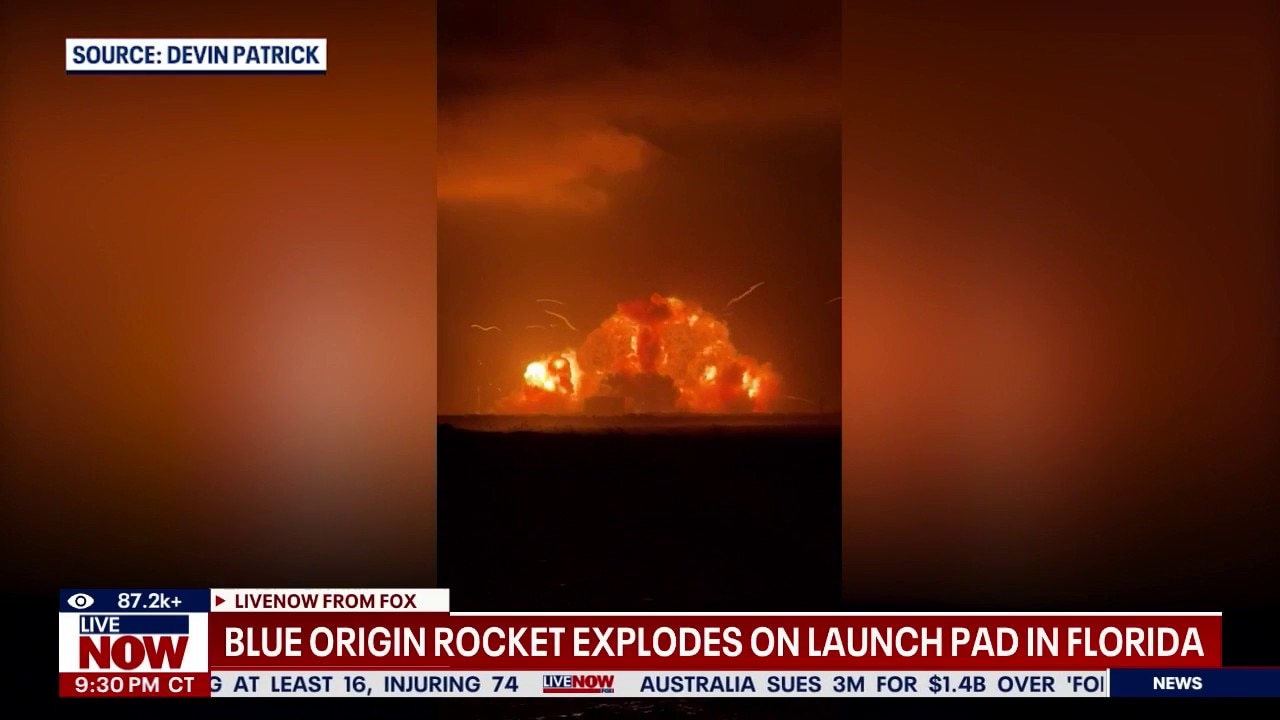 Blue Origin rocket explodes on launch pad in Florida