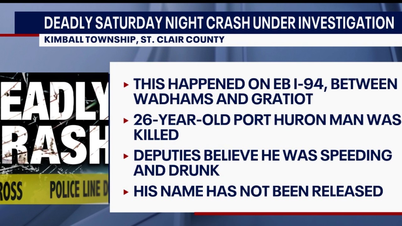 Deadly crash on I-94 in St. Clair County