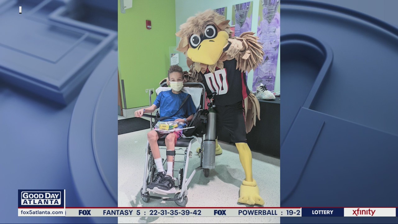 10-year-old heart transplant survivor designs cleats for Falcons players