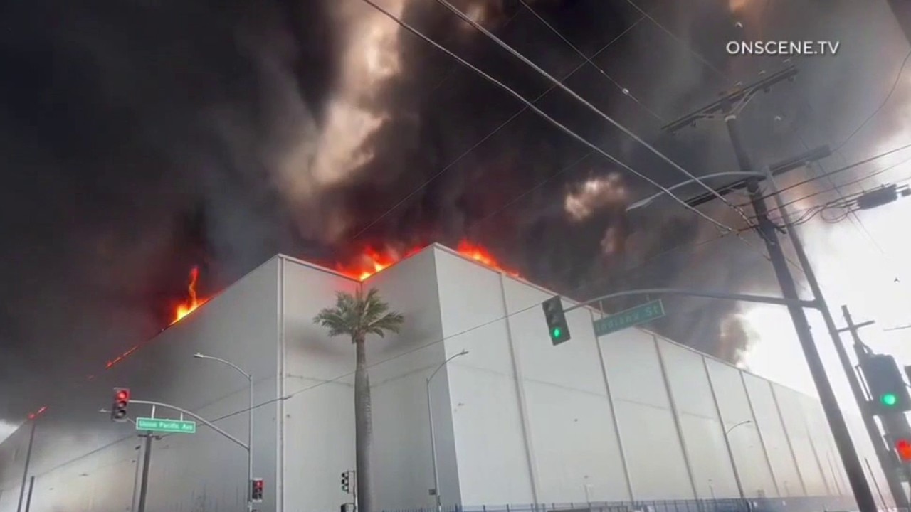 Boyle Heights warehouse fire flares up again