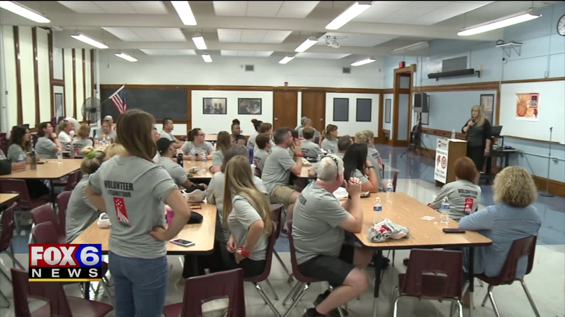 Volunteers spruce up weight room, culinary arts kitchen, and more at Bay View High School